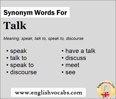 synonyms for talk.